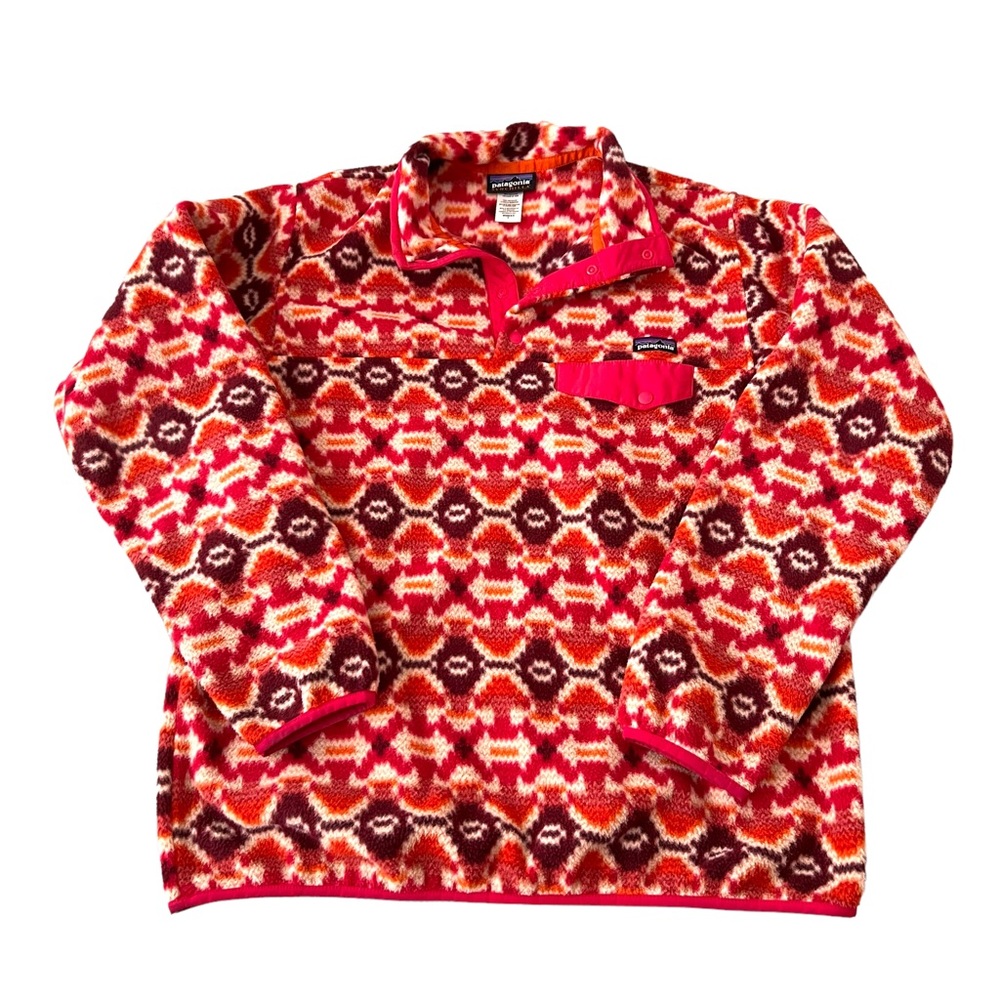 Patagonia Womens  Synchilla Fleece Jacket Size Large Multicolor Aztec Western